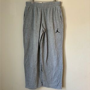 Jordan Gray Mens Fleece Joggers with Jumpman Logo Large